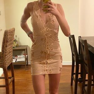 Hello Molly Gold Sequin Dress